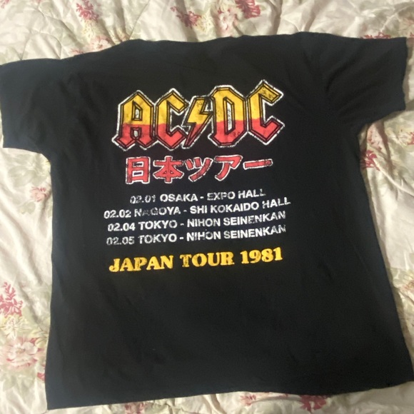 AC/DC Japan Tour Cotton crew neck t-shirt - Picture 7 of 8